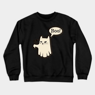 Cute Spirits Ghost Cat of Disapproval the ghost of disapproval Crewneck Sweatshirt